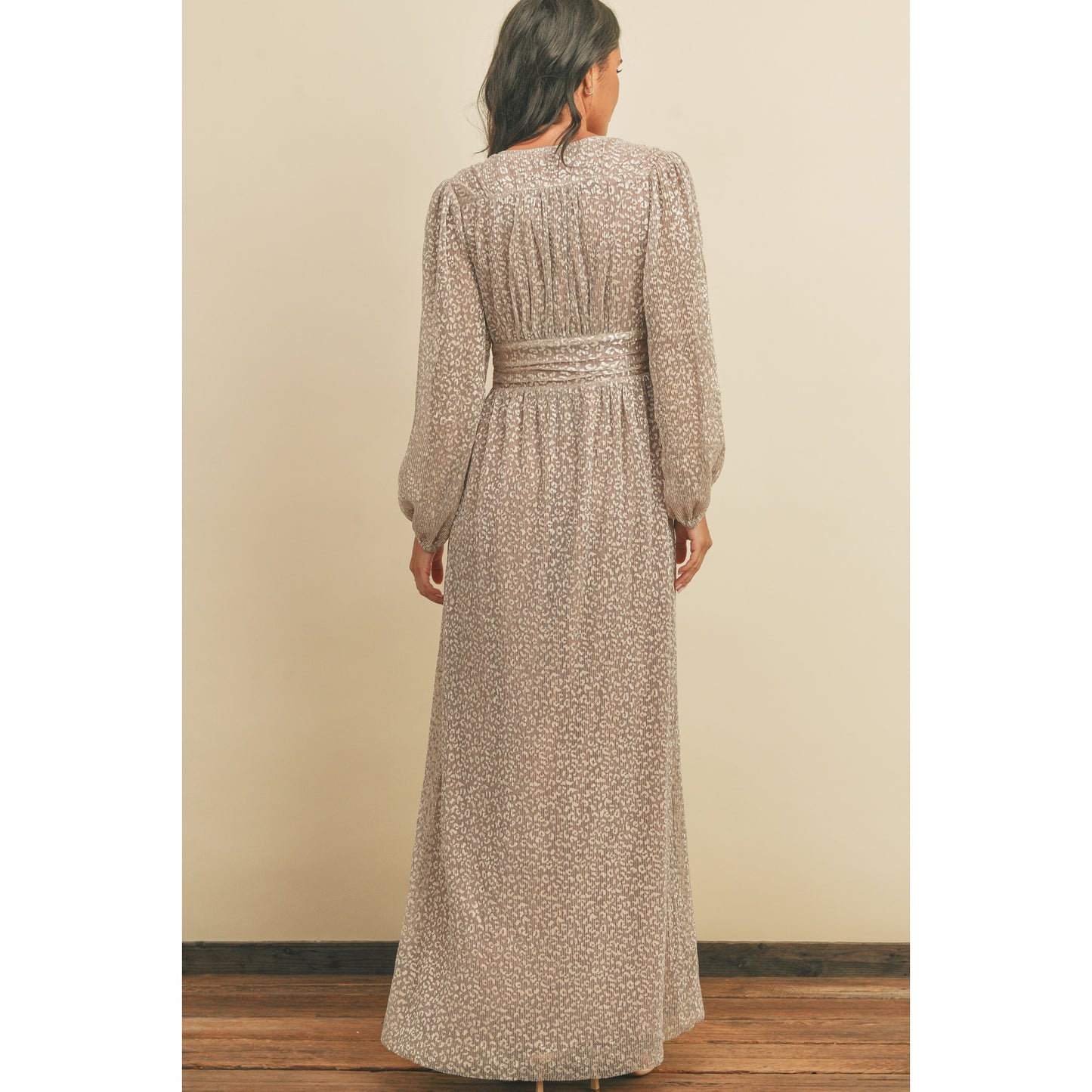 Arielle Moonlight Cinched Waist Maxi Dress